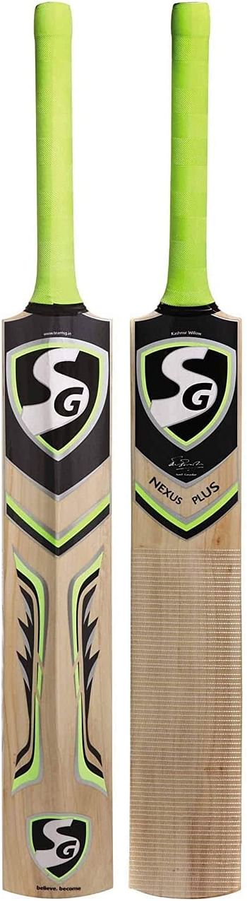 Sg Nexus Plus Kashmir Willow Cricket Bat ( Size: Size 5,Leather Ball )