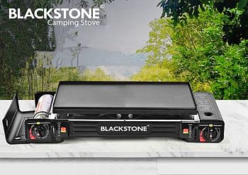 BLACKSTONE Portable Gas Burner Stove with diecast grill plate Camping and Backpacking Gas Stove Burner with Carrying Case BDZ168 Double Burner