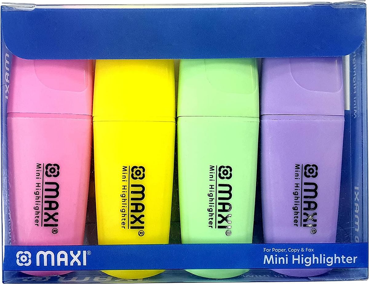 Maxi Pastel Mini Highlighter Wallet Of 4, 25/4P