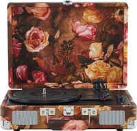 Crosley Cruiser Plus Bluetooth In Out 3-Speed Portable Turntable Floral