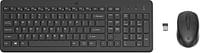 HP 330 Wireless Black Keyboard and Mouse Set with Numeric Keypad, 2.4GHz Wireless Connection and 1600 DPI, USB Receiver, LED Indicators, Black(2V9E6AA)