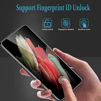 Galaxy S21 Ultra Screen Protector 【2+2 Pack】Camera Lens Protector [ 3D Glass ] Compatible Fingerprint Easy Installation Tempered Glass Screen Protector for Samsung Galaxy S21 Ultra 5G