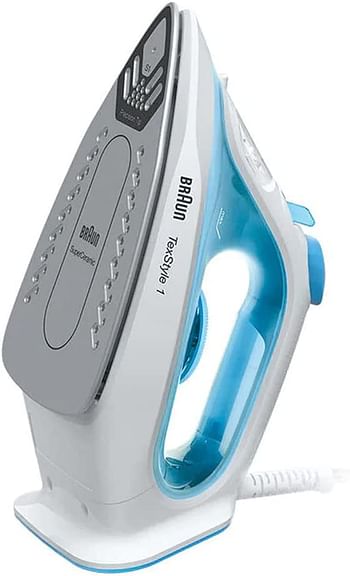 Braun TeXStyle 1 Steam Iron Si 1050 2000 Watts 50% Energy Saving Blue/White