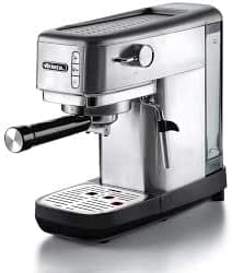 Ariete Pump Espresso, Coffee Maker Machine - Stainless Steel, 15 Bar Pressure, Auto shut-off, Thermoblock Heating System, Removable Drip Tray & Water Tank (Silver) - ART1380