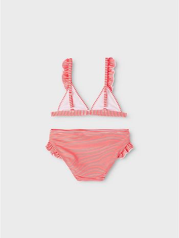 Name it Girl's NKZANNAH BIKINI BOX Swimwear /7-8 Years/Fiery Coral