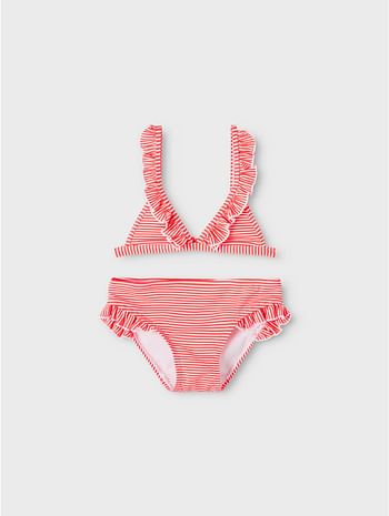 Name it Girl's NKZANNAH BIKINI BOX Swimwear /7-8 Years/Fiery Coral