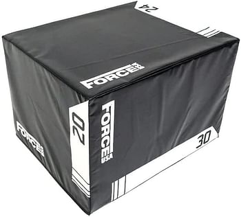 FORCE USA 3 in 1 Foam Plyo Box with 3 separate box jumps 20", 24", 30" (51cm, 61cm, 76cm)