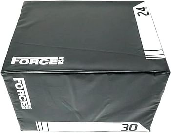 FORCE USA 3 in 1 Foam Plyo Box with 3 separate box jumps 20", 24", 30" (51cm, 61cm, 76cm)