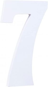 Rosymoment خشبي رقم 7 Marquee لتزيين الحفلات والزفاف، طول 18 سم، أبيض دافئ (رقم 7)