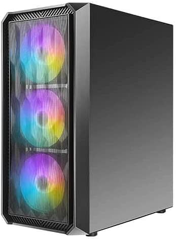 Antec NX Series NX292 Mid-Tower E-ATX Gaming Case, 3 x 120mm RGB fans & 1 x 120mm Fan Included, Tempered Glass Side Panel, 360mm Radiator Support, RGB Gaming Cabinet - Black