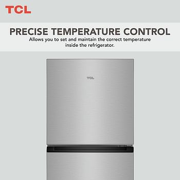 TCL Top Mount Ref Led Display Control-inox,324ltr,p324tmn