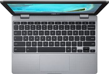 ASUS Chromebook CX22N 11.6-inch HD Non-Touch 32GB eMMC Intel Celeron N3350 (4GB RAM ، Intel UHD Graphics ، SD Card Reader) رمادي ،