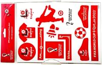FIFA 2022 Country Big Sticker Sheets A4 Size, 2 Sheets/pack, England
