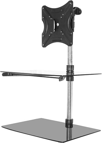 LEO.STAR LCD/LED Wall Bracket For 12 Inch To 37 LCD TV With DVD & Receiver Stand, 20 Degree Up And Down Tilt 180 Rotation