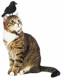 OHANA Halloween Props CROW bird Headdress for Pets, Cats, Dogs, Rabbit Costumes - SMALL