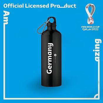 FIFA World Cup Qatar 2022 Graphic Printed Aluminium Water Bottle Generic 750ml Germany