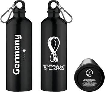 FIFA World Cup Qatar 2022 Graphic Printed Aluminium Water Bottle Generic 750ml Germany