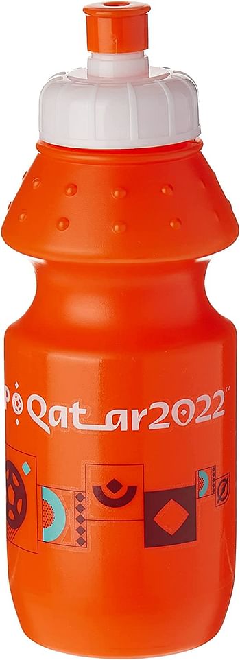 FIFA World Cup Qatar 2022 Graphic Printed Hdpe Sports Water Bottle 350ml Orange