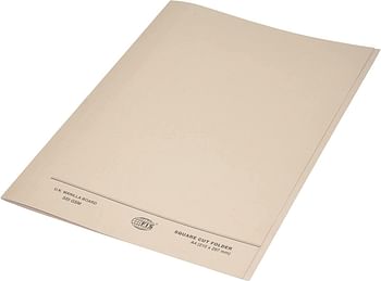 FIS FSFF9A4BF Square Cut Folders without Fastener 50-Pieces, 320 gsm, A4 Size, Buff