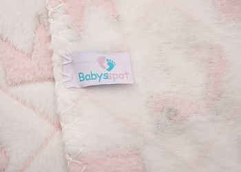 Babys Spot Unicorn with Crown Design Baby Blanket, Pink