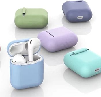 Swanky Anti scratch, washable silicon protective cases for Airpod 1 and 2 (Sky Blue)