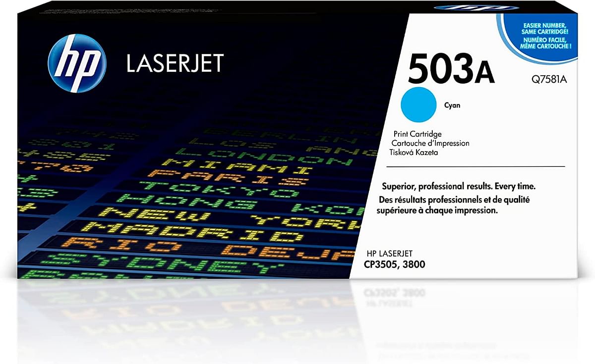 HP 503A Hewlett Packard Original LaserJet Colour Sphere Toner Cartridge, Cyan - Q7581A