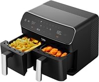 Beko Air Fryer FRL 5388B 8.5Litre Capacity (4.25 + 4.25), 2400W, Wide Touch Screen, 9 Functions Including Defrost, Reheat, Dehydrate, Air Broil, Bake, Roast, Rotisserie, Grill.
