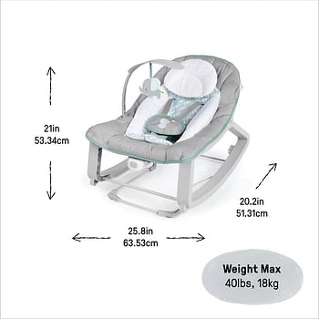 Ingenuity Keep Cozy 3-in-1 Grow with Me Vibrating Baby Bouncer Seat & Infant to Toddler Rocker - Weaver, Newborn and up