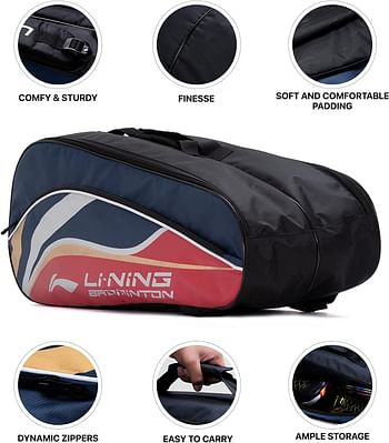 Li-Ning Panther Double Zipper Polyester Badminton Kit Bag