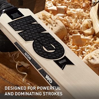 GM Noir Excalibur English Willow Professional Cricket Bat for Men and Boys | Free cover | Ready to Play | Lightweight | Short Handle