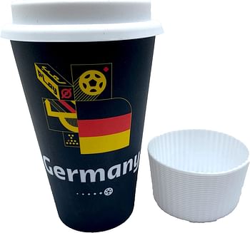 FIFA WC 2022 Country Mug With Silicone Lid & Sleeve Germany, 12663