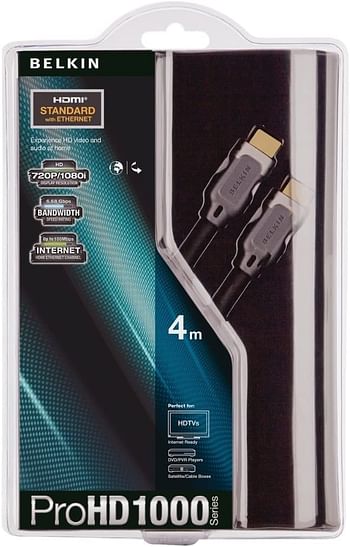 AACCESSOIRE TV BELKIN CABLE HDMI STNDRD 1.4 4M