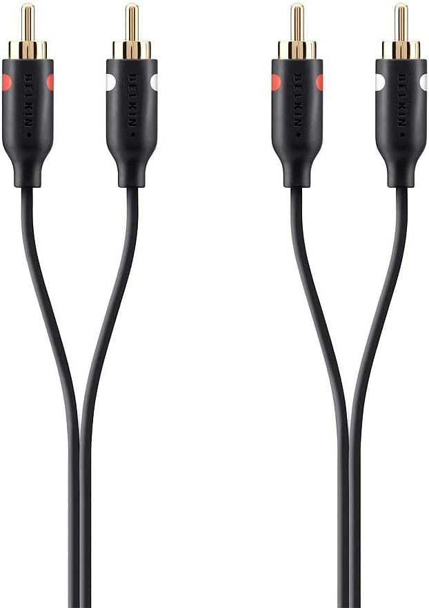 CABLE,AUDIO,2xRCA2xRCA,M/M,2M,BLACK,GOLD