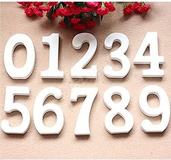 Rosymoment Wooden Number 4 Marquee for Party and Wedding Decor, 8 cm Length, Warm White (Number 4)