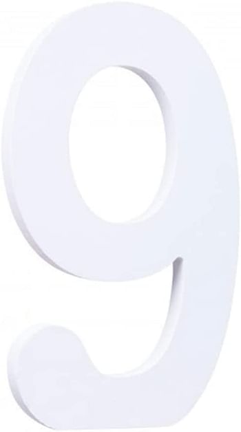 Rosymoment Wooden Number 9 Marquee for Party and Wedding Decor, 8 cm Length, Warm White (Number 9)