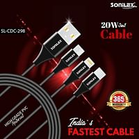 SONILEX micro lightning type-C USB charging Cable SL-CDC298