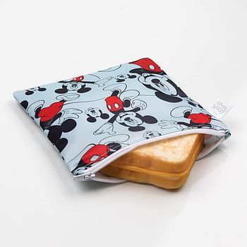 Bumkins Disney Snack Bag, REUsable, Washable, Mickey Mouse