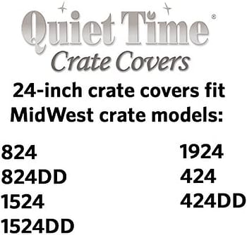 Midwest Black Polyester Crate Cover, Black, 24 Inches