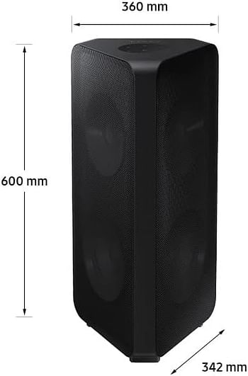 Samsung MX-ST50B Sound Tower, 240W High Power Party Speaker, Water Resistant, In-Built Battery, Bluetooth Connectivity, Black