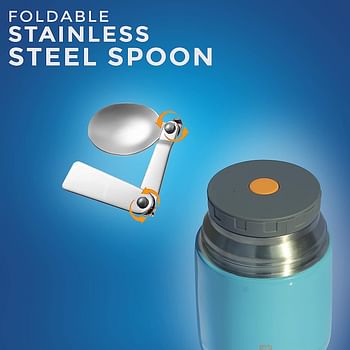 Simpleopolis Insulated Thermos Food Jar | Soup Thermos for Hot & Cold Food | Soup Flask for Kids Adults | Stainless Steel Food Thermos with Spoon | Food Container for School Office Travel | 450ml