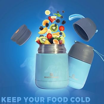 Simpleopolis Insulated Thermos Food Jar | Soup Thermos for Hot & Cold Food | Soup Flask for Kids Adults | Stainless Steel Food Thermos with Spoon | Food Container for School Office Travel | 450ml