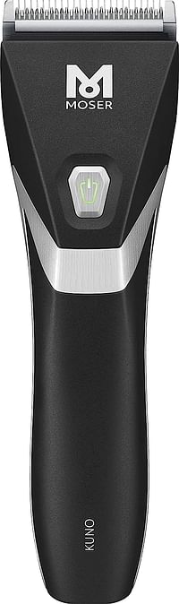 Moser Kuno Professional Premium Cord/Cordless Clipper, Long-Life Brushless Motor, Durable Li-Ion Battery, Easily Removable Blade, Black, 1887-0150