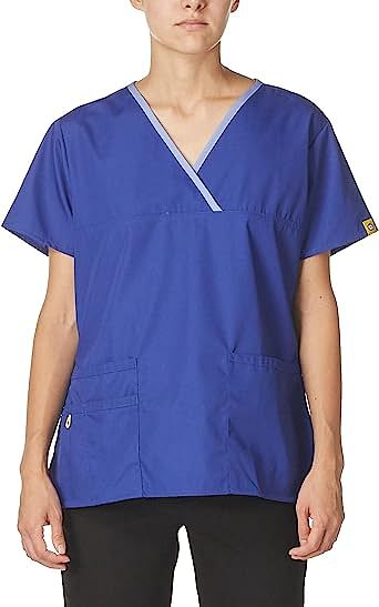 WonderWink Women's Scrubs Charlie 5 Pocket Y-Neck Wrap Top