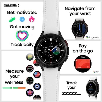 Samsung Galaxy Watch4 Classic Smart Watch SM-R880, Rotating Bezel, Health Monitoring, Fitness Tracker, 4G, 42mm, Black