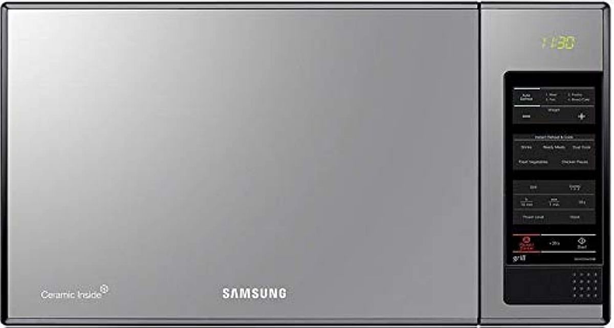 SAMSUNG Ceramic Interior Mirror Design Grill Microwave Oven - 40L, 2kg, 1500W (Silver, MG402MADXBB)