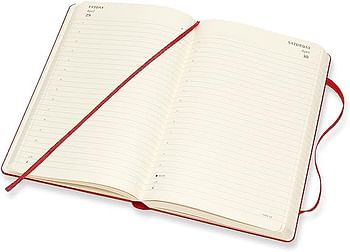 Moleskine Classic 12 Month 2022 Daily Planner, Hard Cover, Large (5" X 8.25"), Scarlet Red