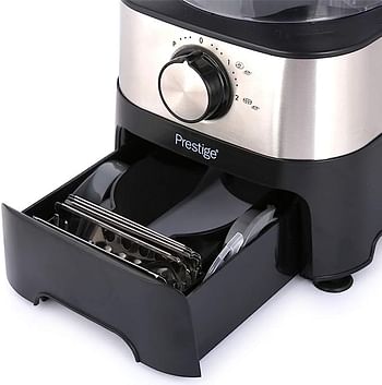 Prestige Food Processor 800W With 5 Stainless Steel Discs, Black/Silver, 2 Ltr Bowl, PR7517