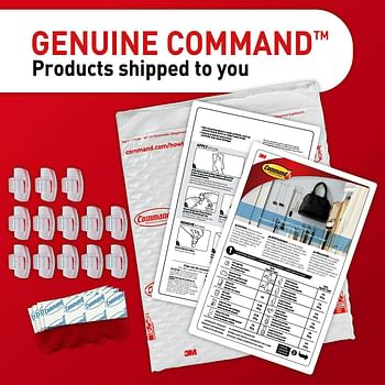 Command Round Cord Clips, Clear, 10-Clips/Pack, 4-Packs, Organize Damage-Free