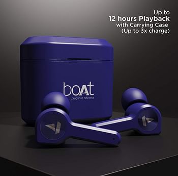 Boat Airdopes 402 Truly Wireless Bluetooth in Ear Earbuds with Mic - Bold Blue