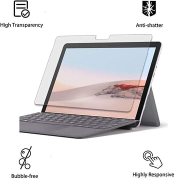 INKUZE [2-Pack] for Microsoft Surface Go 2, (1st Gen) Screen Protector, Tempered Glass Protector Guard